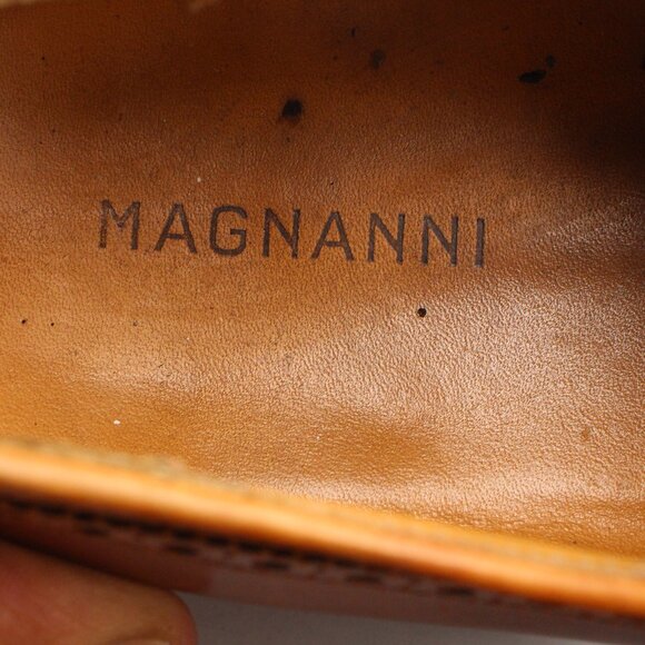 Magnanni Men\'s Size 13 M Wingtip Oxford Brown Leather Lace-Up Dress Shoes main image 4